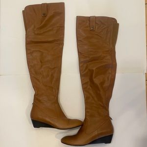 Over the knee brand new tan boots